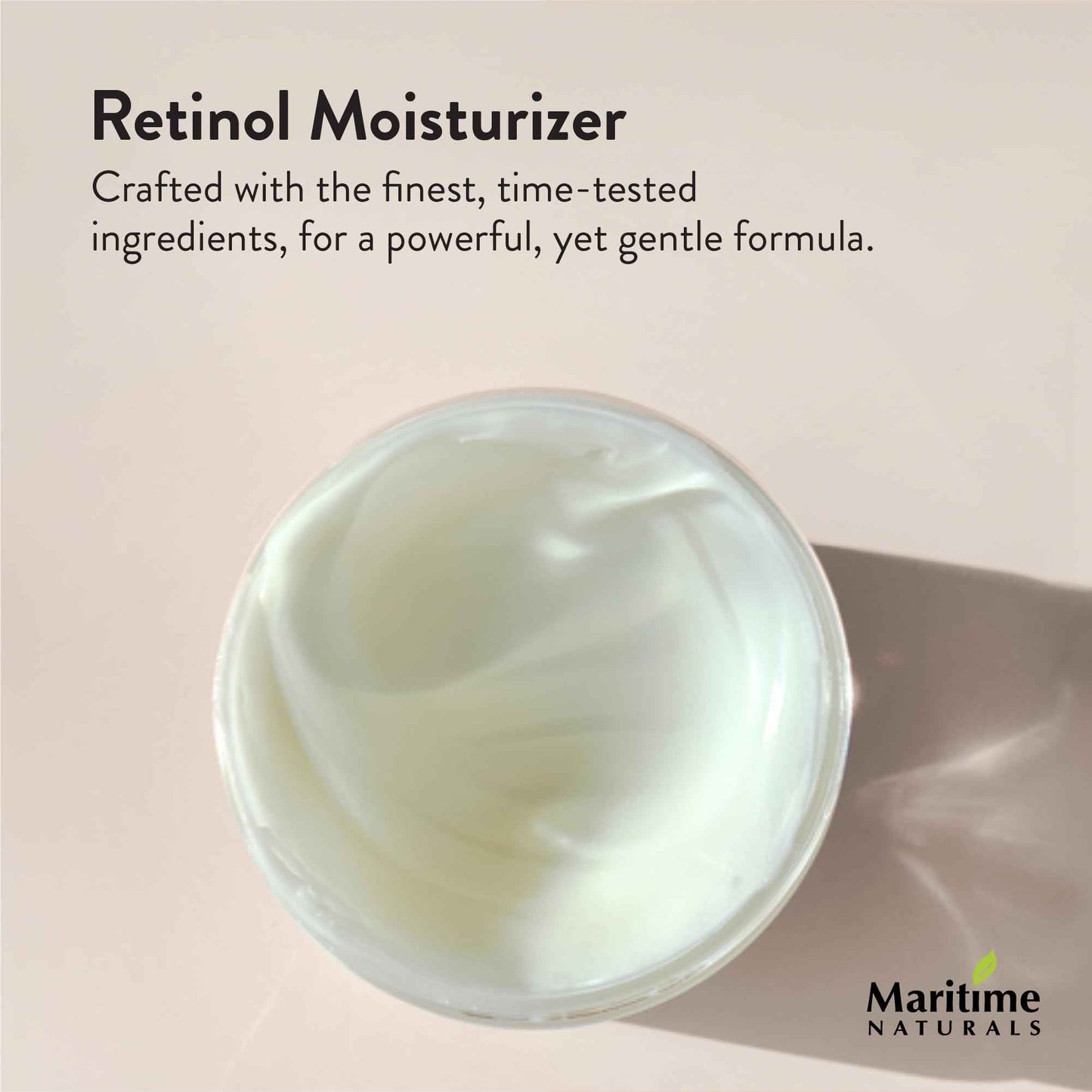 Maritime Naturals Retinol Moisturizer for face with Hyaluronic Acid & Organic Ingredients | Professional Results with Retinol Face Moisturizer | Day & Night Cream for Women & Men (120ml)
