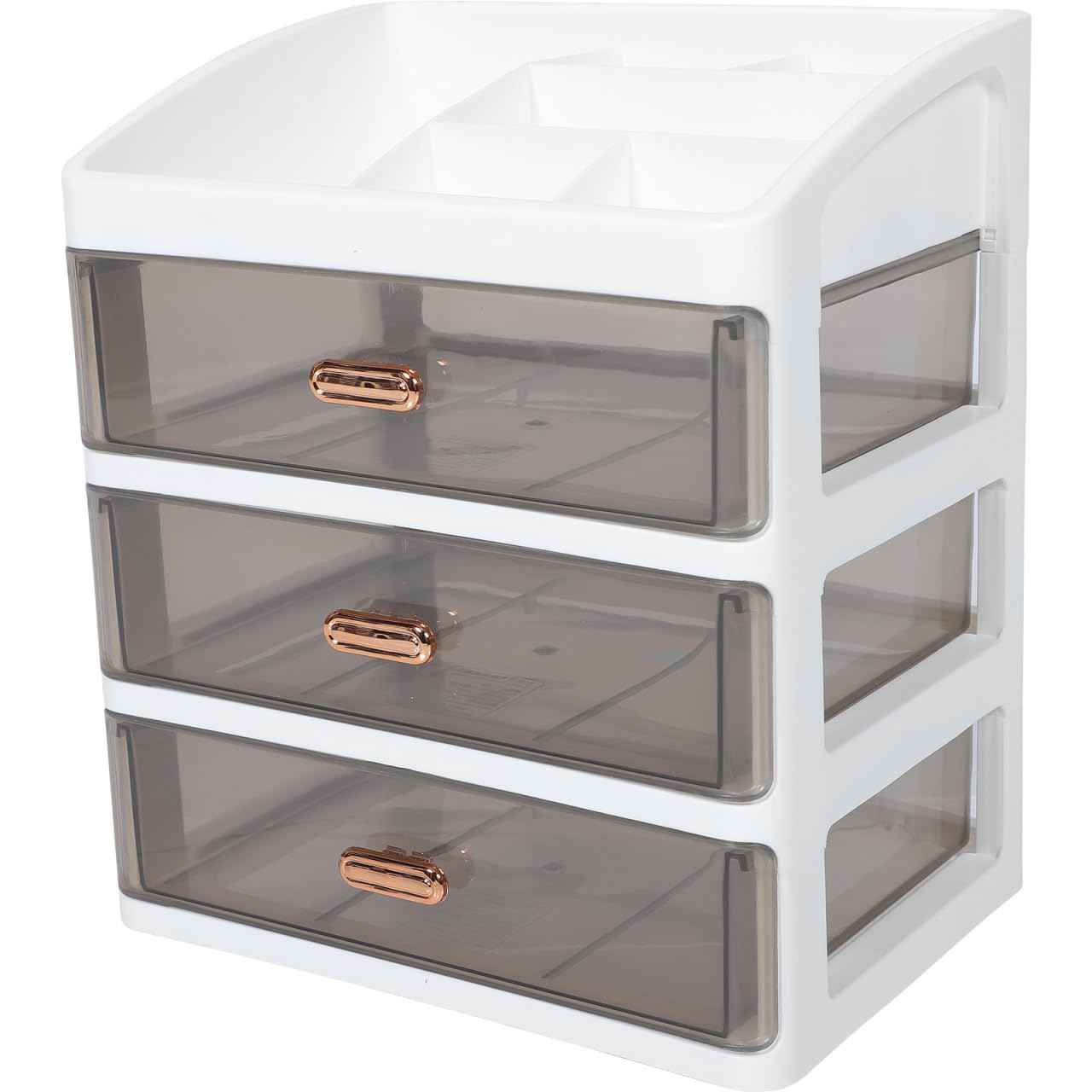 HOLIDYOYO Countertop Cosmetic Organizer Box with Transparent Drawers Multi-Layer Makeup Storage for Skincare Office Supplies Bedroom and Bathroom