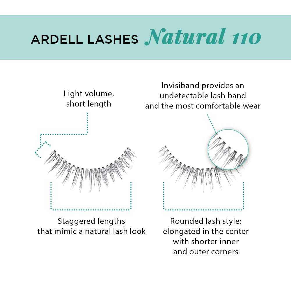 Ardell Natural Lashes False Eyelashes 110 Black (4 pack)