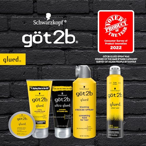 Got2B Ultra Glued Invincible Styling Gel Set, 6 Fl Oz + Travel