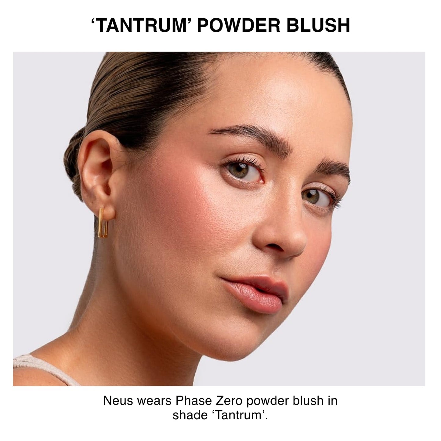 Phase Zero Makeup Powder Blusher - "Tantrum" - 4g / 0.141oz - Pigmented, Buildable, Lightweight Powder Blush for a Radiant, Healthy, Natural Glow. Versatile Shades - Pink, Coral, Peach & Golden Hues