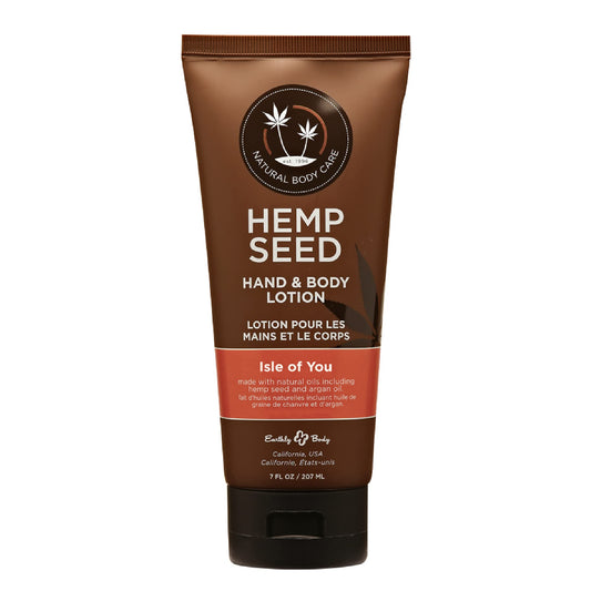 Hemp Seed Hand & Body Lotion, Isle of You Scent - 7 oz. - Soothe Dry Skin - Argan Oil, Hemp Seed Oil - Light, Non-Greasy Formula - Vegan & Cruelty Free