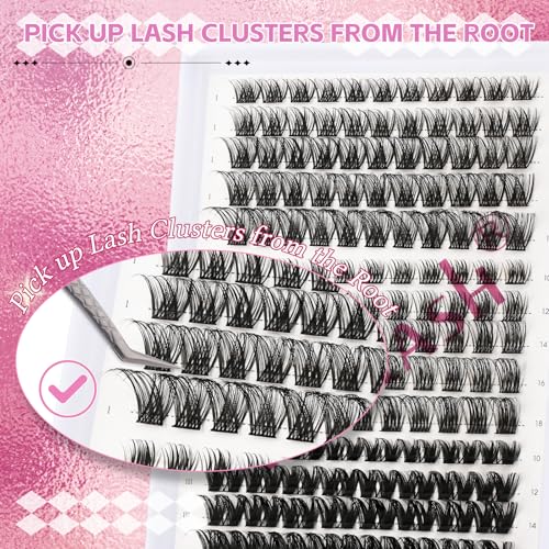 FADLASH Lash Clusters 10-18mm D Curl DIY Eyelash Extensions