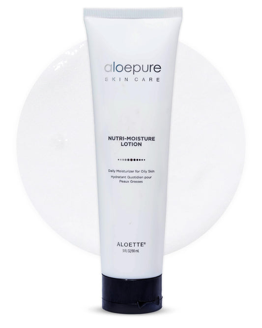 Aloette Facial Moisturizer for Oily & Irritable Skin, Nutri Moisture Lotion - Lightweight Daily Moisturizer for Uneven Skin Tone, Breakouts & Acne - Moisturizing, Hydrating & Soothing Face Cream