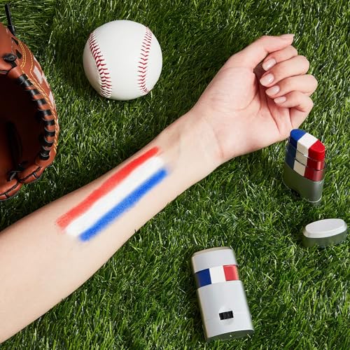 Maxcheck 3 Pcs Patriotic Eye Black Paint Sticks - Safe Sports
