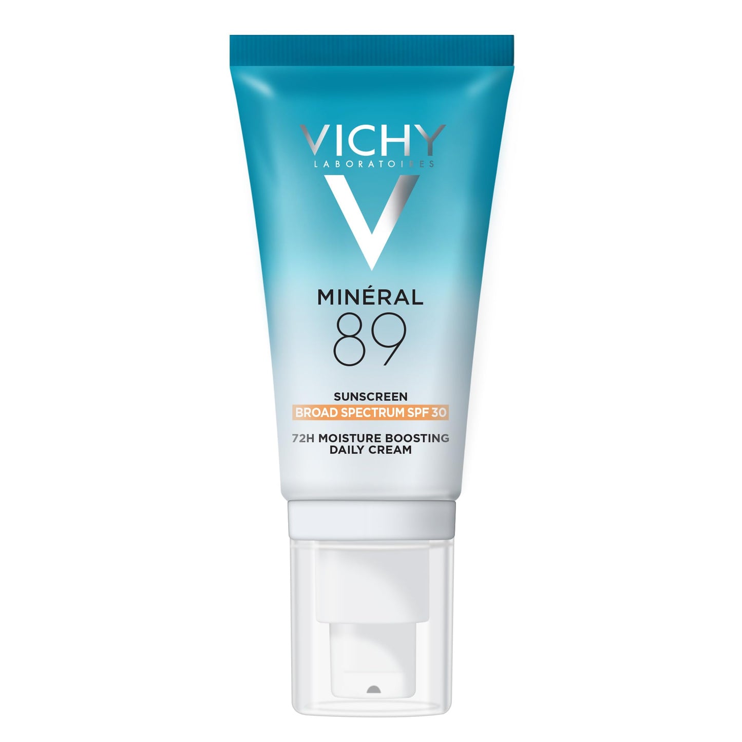 Vichy Minéral 89 Face Sunscreen SPF 30, Hydrating Daily Sunscreen For Face SPF 30, Hyaluronic Acid + Niacinamide + Squalane Oil, No White Cast Sunscreen, Oxybenzone Free, Travel Size Sunscreen