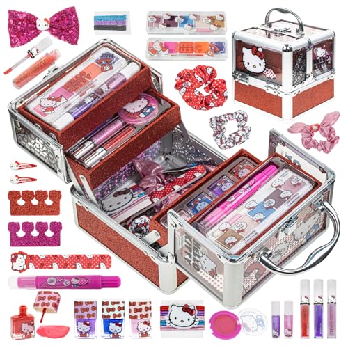 Hello Kitty Makeup Train Case Deluxe Beauty Set