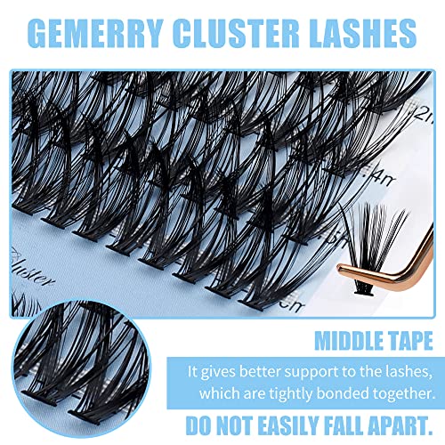 Lash Clusters 280pcs Large Tray 0.07mm 50P D Curl Mix 8-16mm Individual Lashes Soft&Fluffy Cluster Lashes Mink Individual Lashes Cluster Mixed Tray Lash Extension Clusters By GEMERRY