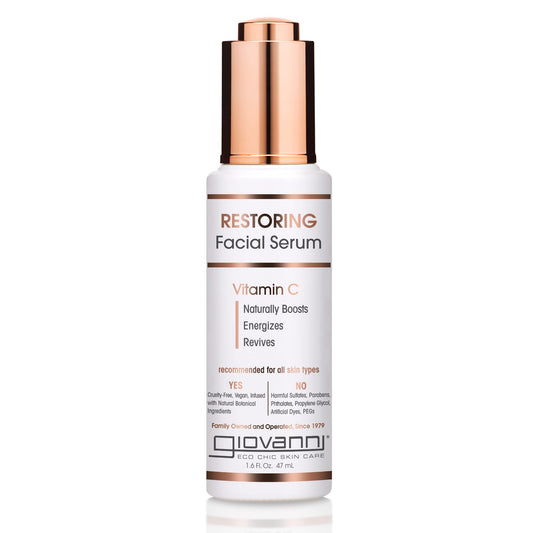 GIOVANNI Facial Energizing Serum. 1.6 oz. - Naturally Boosts Energizes & Revives, Restoring Vitamin C