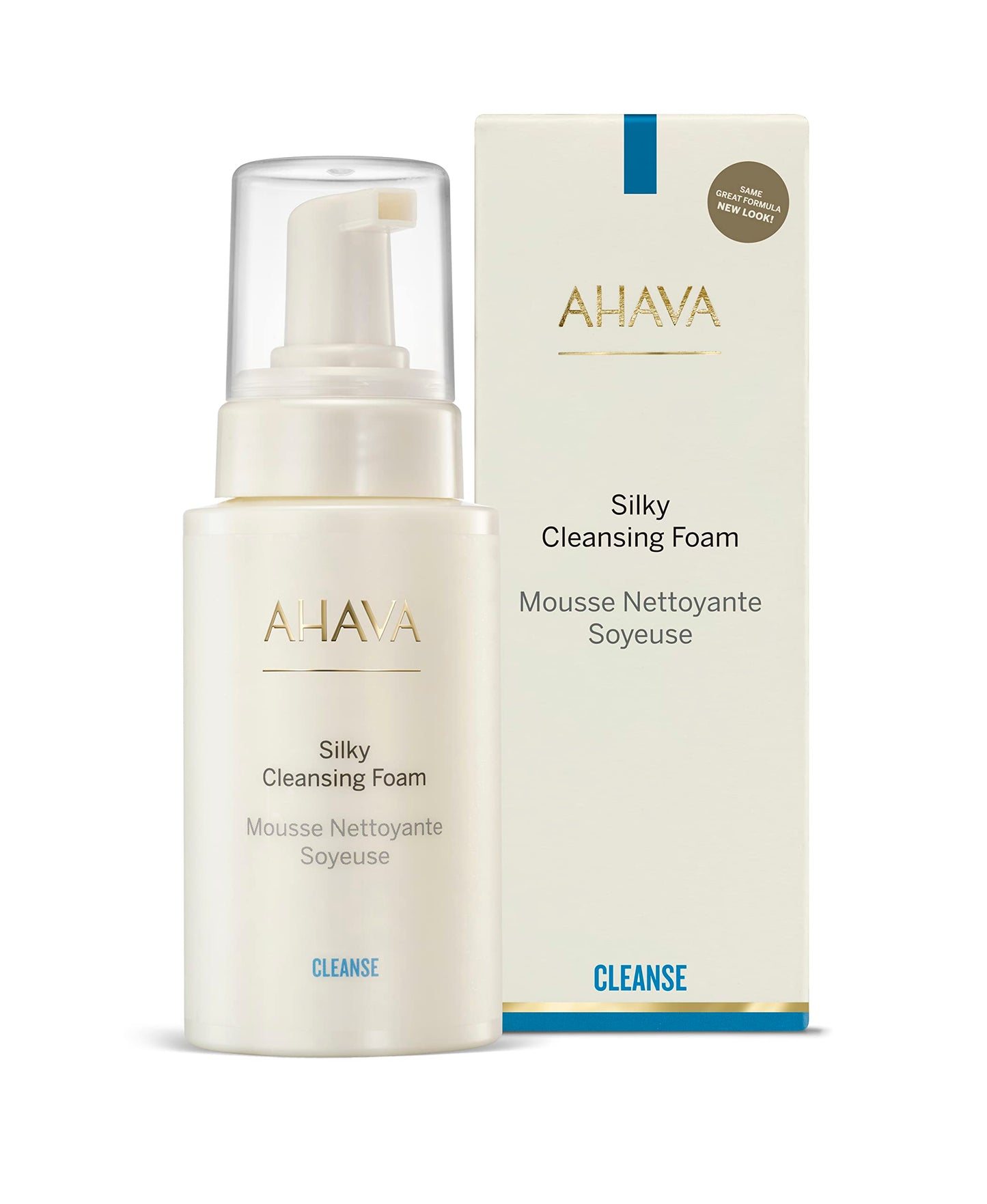 AHAVA Silky Cleansing Foam - Airy cleansing foam for gentle facial cleansing, effectively removes light makeup & dirt, tightens pores & rebalances pH, with Calendula, Babassu Oil & Osmoter, 6.8 Fl.Oz