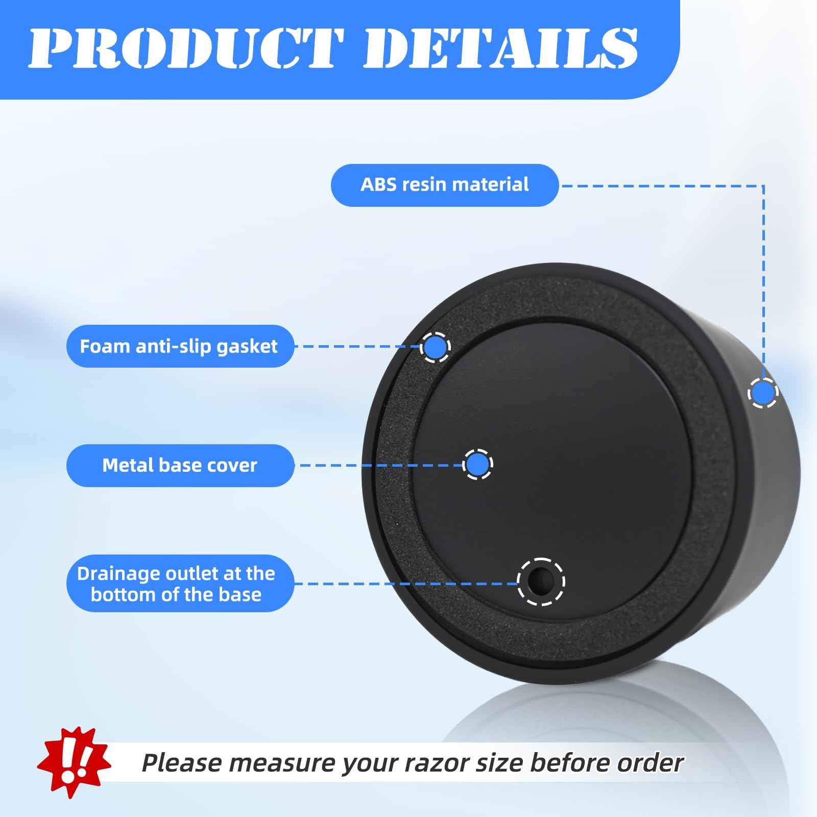 MEIJIAYOU Razor Holder Compatible with Gillette Razor,2 Pack Anti-slip ABS Draining Razor Stand Compatible with Gillette Razor For Bathroom,2PCS Cleaning Brushes Included