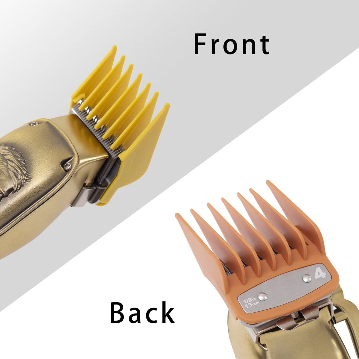 Clipper Guards Cutting Guides with Metal Clip Compatible with Wahl Hair Clippers -Attachment #3171-500 1/8” to 1inch