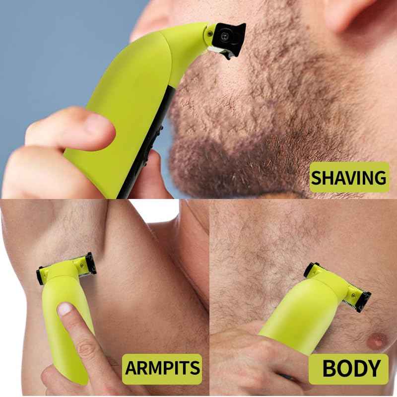 2025Beard & Body Hair Trimmer for Men [All-in-One] USB-C Fast Charging, Adjustable Comb,Groin & Ball Hair Painless Electric Shaver, Travel Razors, Dry Cordless Foil Shavers Low Noise