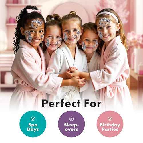 Unicorn Kids Face Masks Skincare Set (20pcs), Organic Vegan & Kid Safe Skin Care Ages 4+, Cute Animal Sheet Masks for Girls, Spa Day, Sleepover, Slumber Party Favors, Stuffs and Gifts for Little Girls