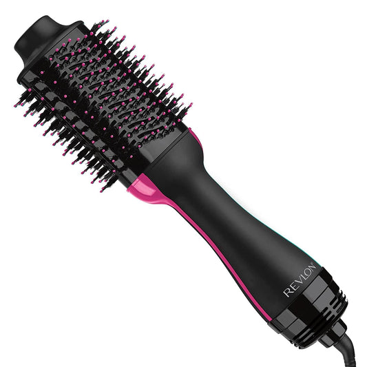 REVLON One Step Volumizer Hair Dryer and Styler | Less Frizz, More Shine, and Less Heat Damage for Fast and Easy Salon-Style Blowouts, for all Hair Types and Lengths (Black)