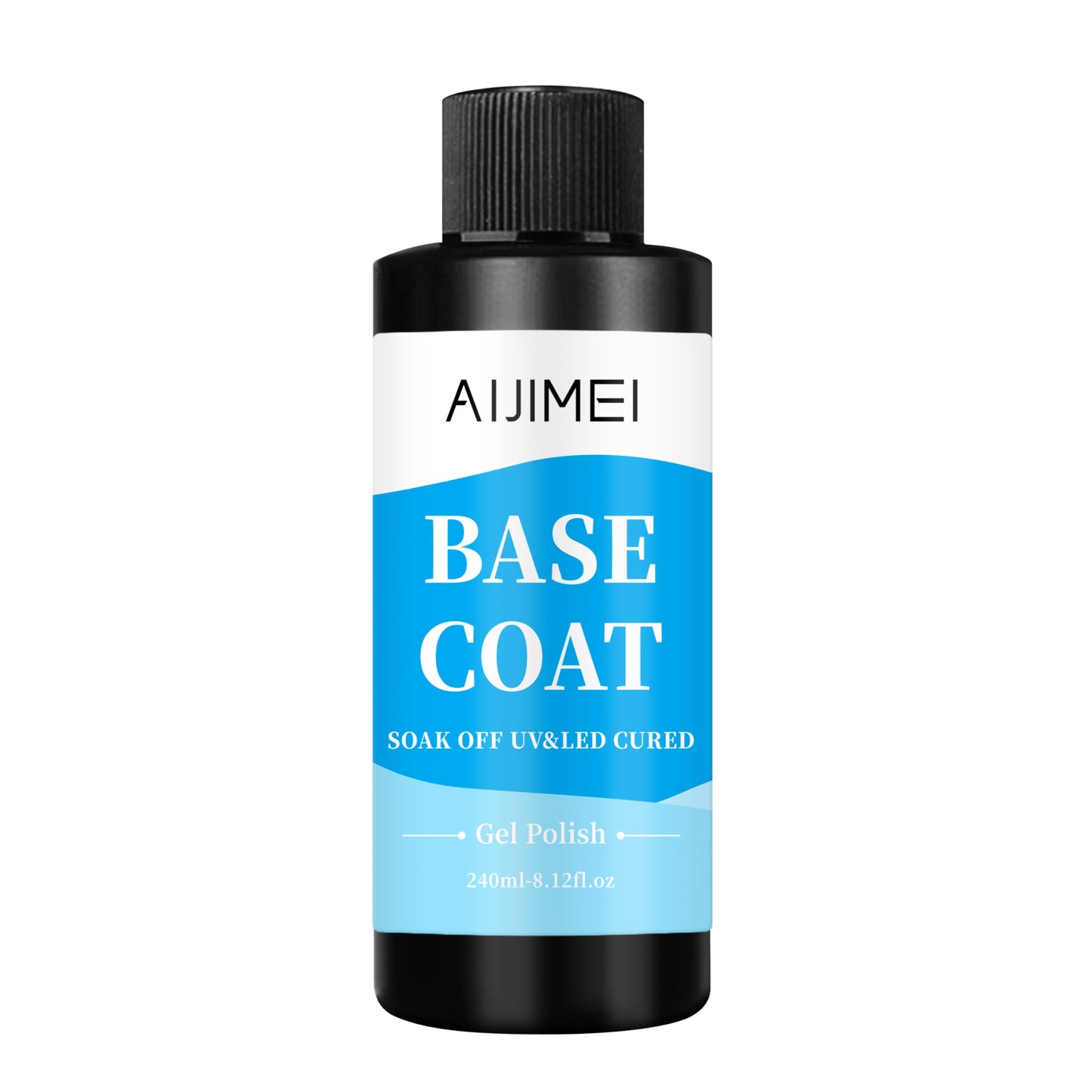 AIJIMEI 240ml Base Coat Quick Dry Gel BaseCoat for Nails Gel Nail Polish Base Coat for Home DIY LongLasting 8 Fl Oz