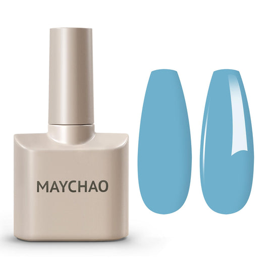 MAYCHAO 15ML Gel Nail Polish 1Pc Deep Sky Blue Gel Polish Soak Off UV LED Nail Polish Nail Art Starter Manicure Salon DIY at Home, 0.5 OZ