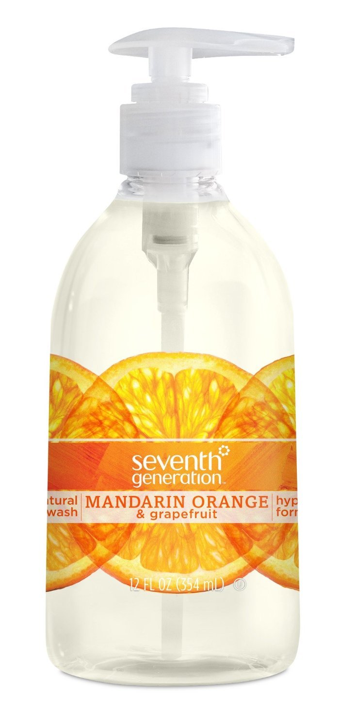 Seventh Generation Hand Wash, Mandarin Orange and Grapefruit, 12 Ounce (Pack of 6)