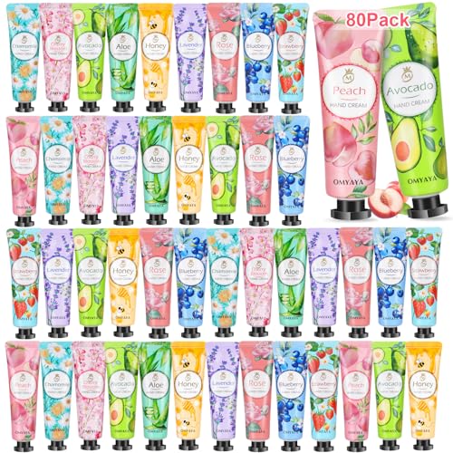 80 Pack Hand Cream Gift Set - Travel Size Moisturizing Lotion