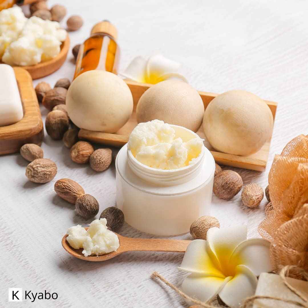 Kyabo New Pure African White Ivory Shea Butter 5Lbs Premium 100% Natural Virgin RAW Organic Grade A Unrefined Ghana Skin Beauty Care Face Body Hair Scalp Non GMO Natural Karite Organics