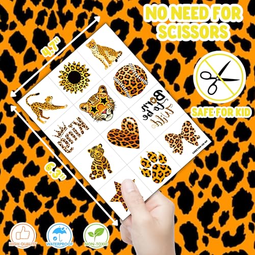 Cheetah Party Favors Pack - 24 Punch Balloons & 48 Tattoos
