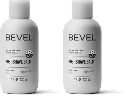 Bevel After Shave Balm for Men with Shea Butter and Jojoba Oil, Soothes and Cools Skin to Help Prevent Ingrown Hairs and Razor Bumps, 4 Fl Oz (Packaging May Vary) (Pack of 2)