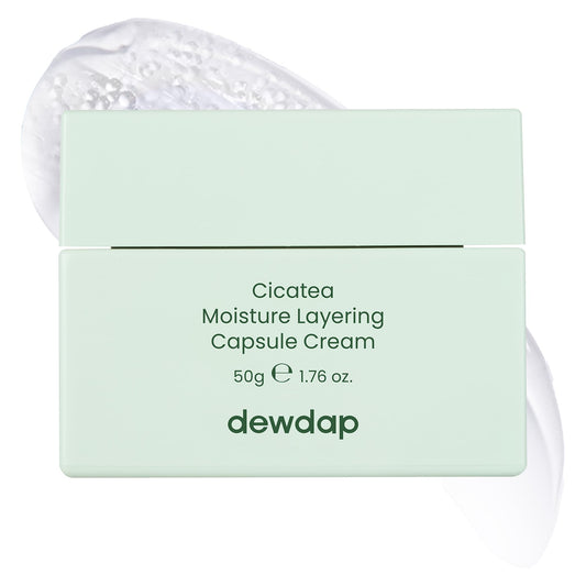 DEWDAP Cicatea Moisture Layering Capsule Cream, Niacinamide, Centella Asiatica for Deep Hydration, Face Moisturizer for Sensitive Skin, Korean Skincare (1.69 Fl Oz / 50ml)