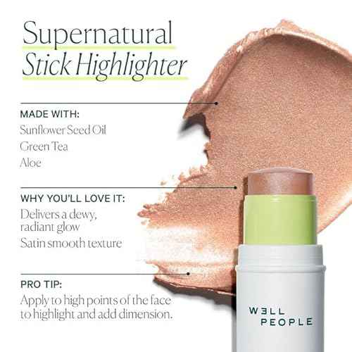Well People Supernatural Stick Highlighter, Highlight Stick For Hydrated, Dewy Skin, Use On Lips, Cheeks & Eyelids, Vegan & Cruelty-free, Universal Glow