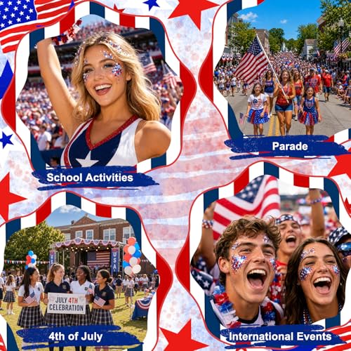 Patriotic Red White Blue Glitter Stick | Waterproof Face Body Makeup