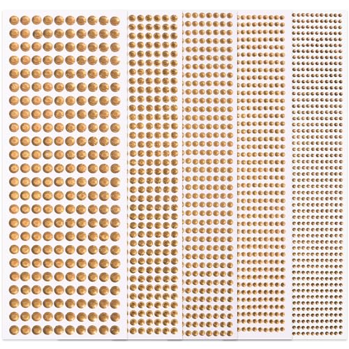 Self Adhesive Face Gems Rhinestone Stickers 5 Sheets