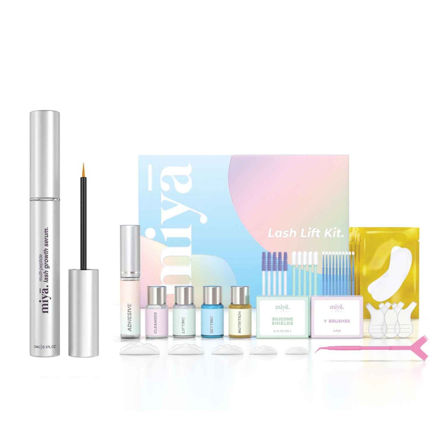 MIYA LASH | Lash Lift Kit & Eyelash Growth Serum | Keratin Lash Lift & Lash Enhancing Serum for Thicker, Longer Lashes