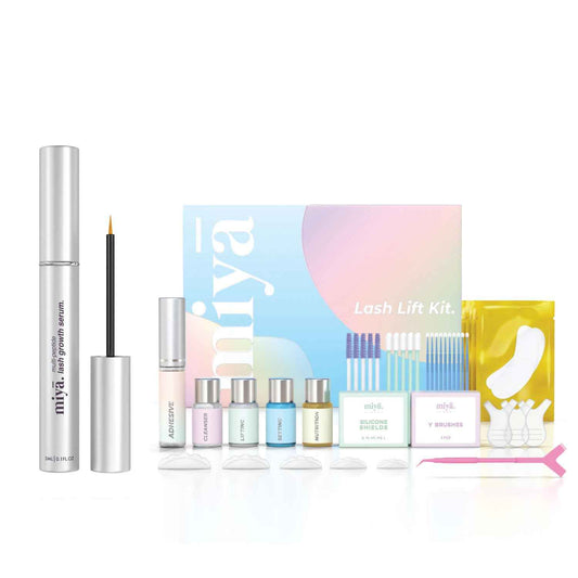 MIYA LASH | Lash Lift Kit & Eyelash Growth Serum | Keratin Lash Lift & Lash Enhancing Serum for Thicker, Longer Lashes