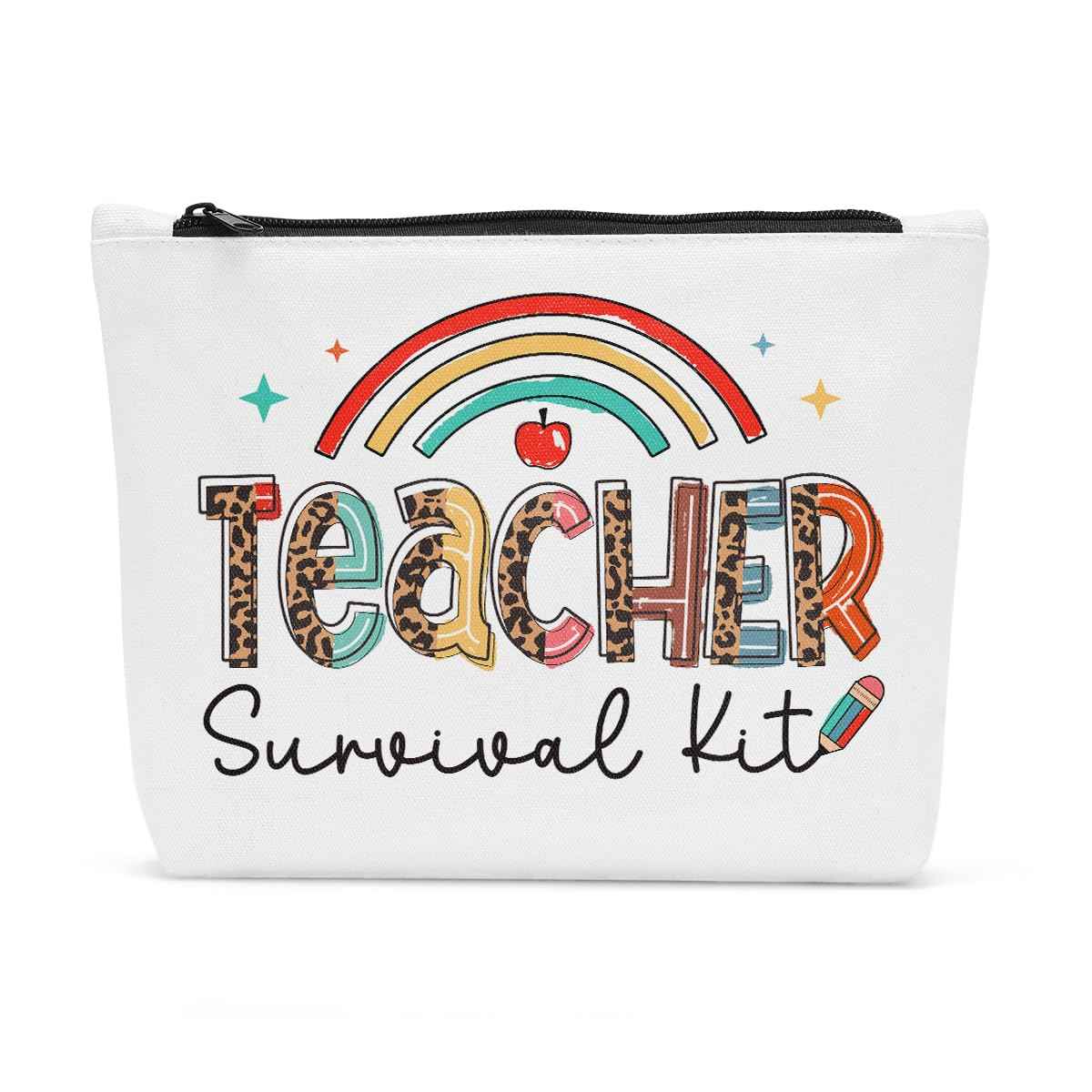 Sldpngo Teacher Survival Kit - Makeup Bag for Women, Birthday Gifts, Appreciation Gifts with Cosmetic Essentials