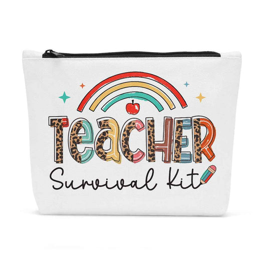 Sldpngo Teacher Survival Kit - Makeup Bag for Women, Birthday Gifts, Appreciation Gifts with Cosmetic Essentials