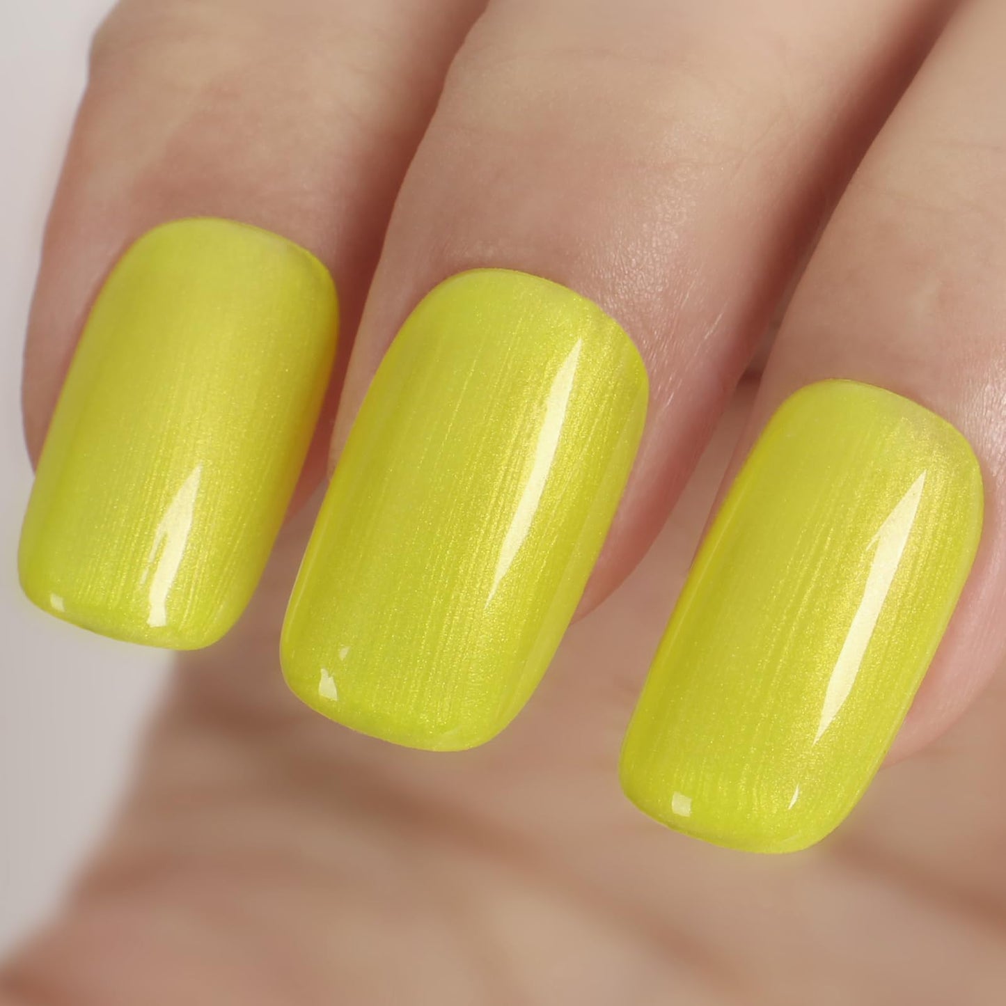 TUTUYU Neon Yellow Glitter Gel Polish,Sparkly Shimmer Bright Lemon Yellow Gel Nail Polish, 15ml UV/LED Soak Off Gel Polish for Manicure Salon or DIY Nail Art at Home- GP0095