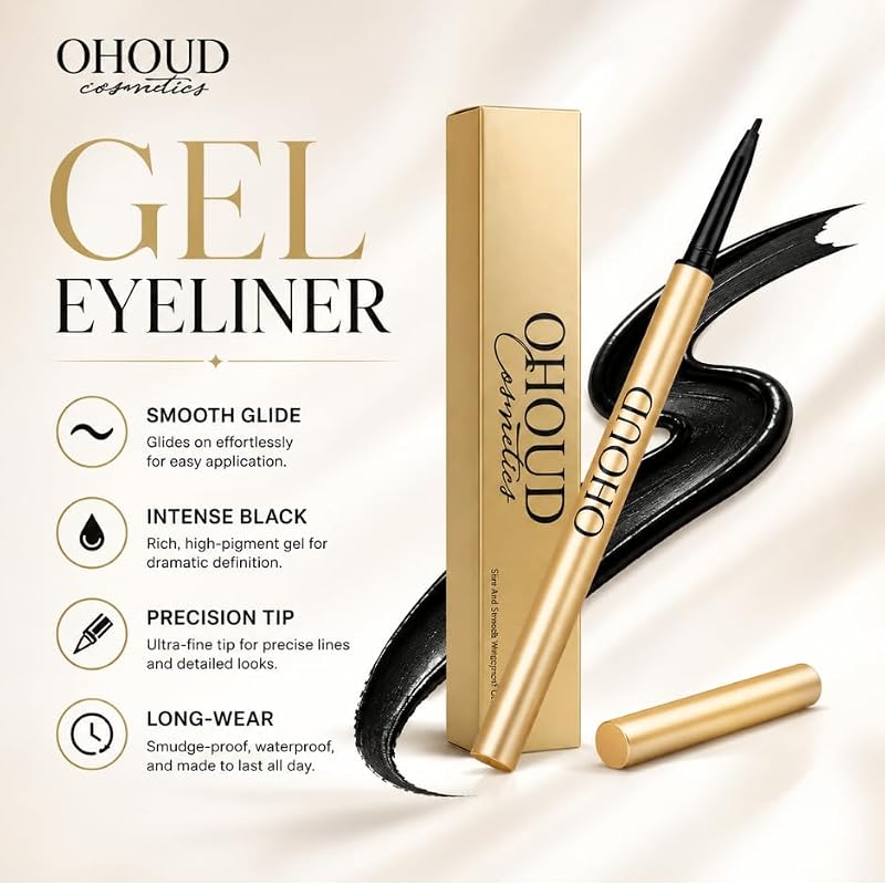 Waterproof Gel Eyeliner Pencil - Retractable Black Eye Liner