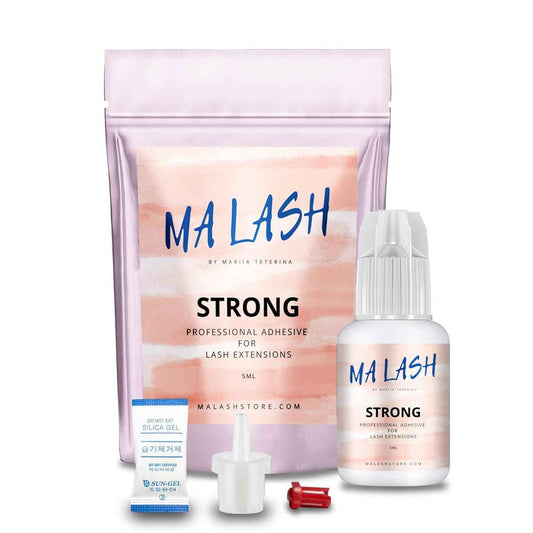 MA LASH Strong Eyelash Extension Adhesive Glue - 0.17fl.oz / 5ml - Ultra-Fast 0.5-Second Drying Time - 8 Weeks Retention - Professional-Grade, Black