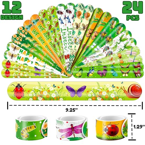 Bug Party Favors Set - 72PCS Tattoos & Slap Bracelets