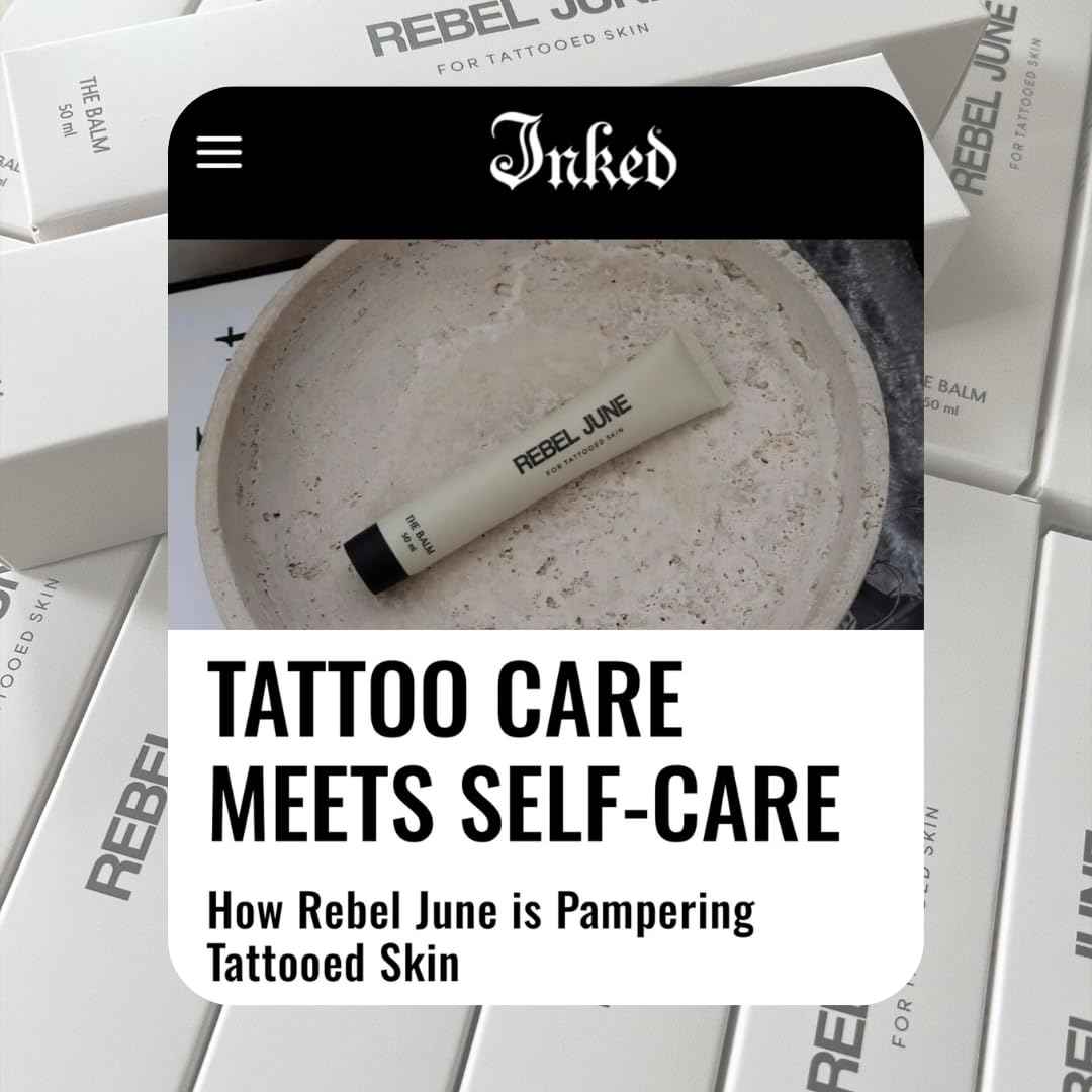 REBEL JUNE The Balm Tattoo Aftercare All Natural & Vegan Tattoo Ointment For New & Old Tattoos.