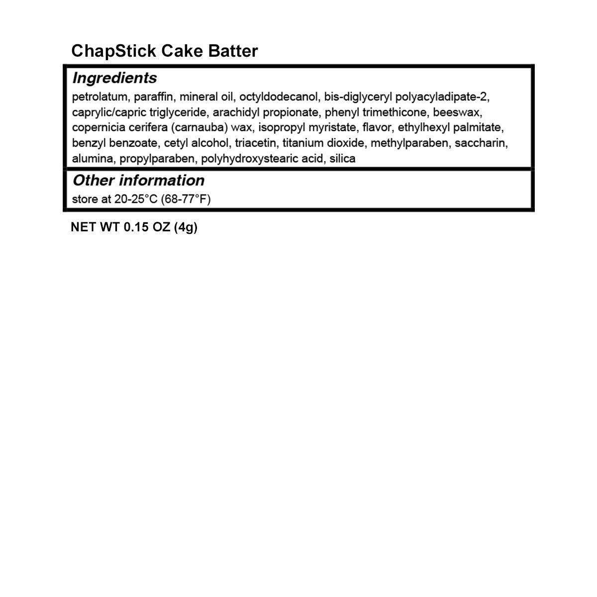 ChapStick Limited Edition Cake Batter, 12-Stick Refill Pack