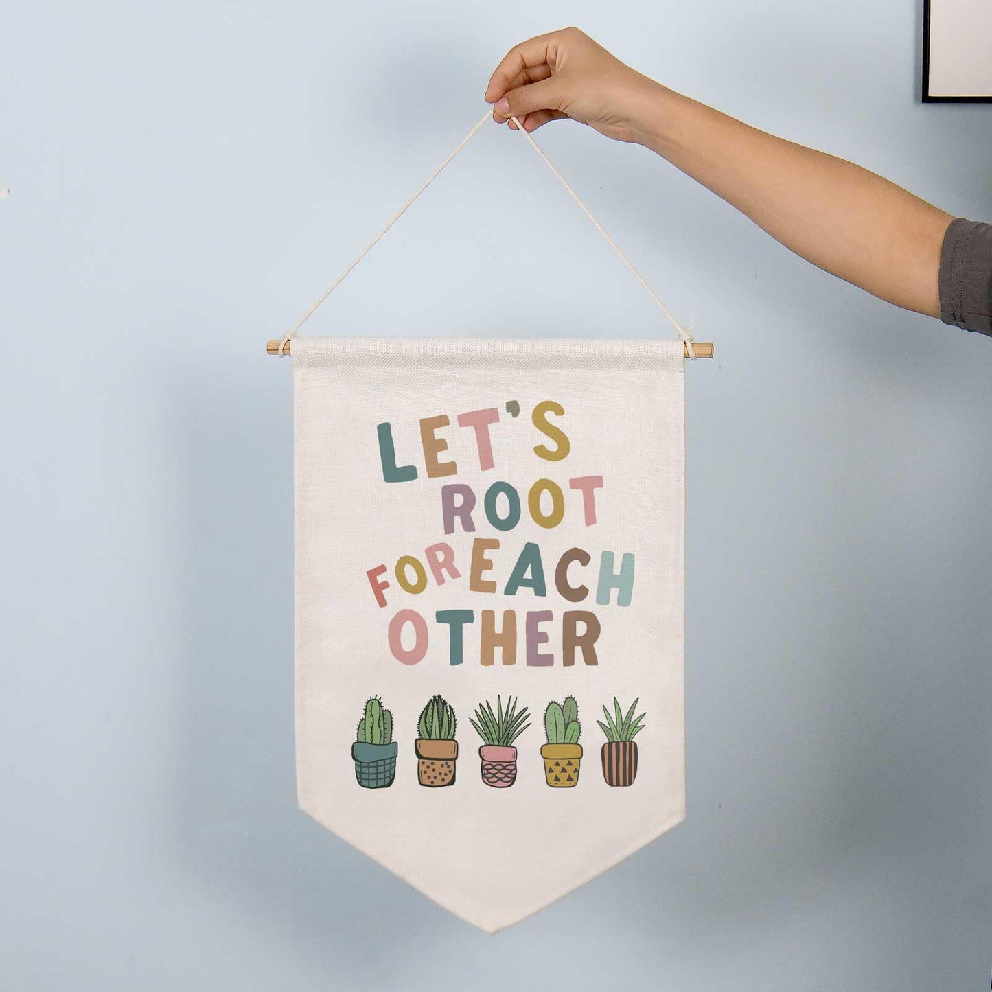 Let's Root For Each Other Sign, Boho Classroom Decor, Playroom Wall Banner Art, Classroom Poster, Homeschool Decor, Motivational Inclusive Class Banner, Classroom Sign