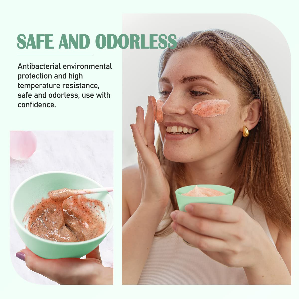 ANRONCH 4 Pieces Home Use Silicone Facial Mask Mixing Bowl, Diy Face Mask Mixing Bowl for Facial Mask, Mud Mask and Other Skincare Products, Cosmetic Beauty Tool