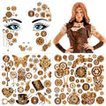 Steampunk Temporary Tattoos Face Tattoos Sheet Set