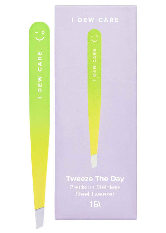 I DEW CARE Facial Tool - Tweeze The Day | Tweezers for Women, Precision Stainless Steel, Professional Facial Hair Beauty Tool, Splinter, Strong Eyebrow Hair Remover,1 Count