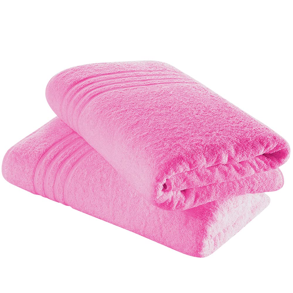 Hawmam Linen Jumbo Large Bath Sheets Towels 2 Pack Soft and Absorbent, Premium Quality 100% Cotton Towels (Pink, Bath Sheet)