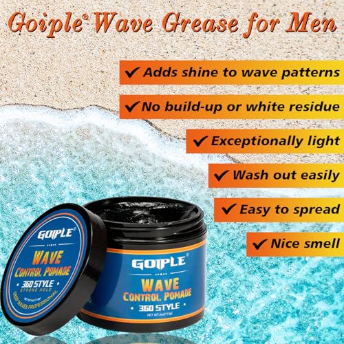 Goiple 360 Wave Pomade Strong Hold Water-Based 4oz