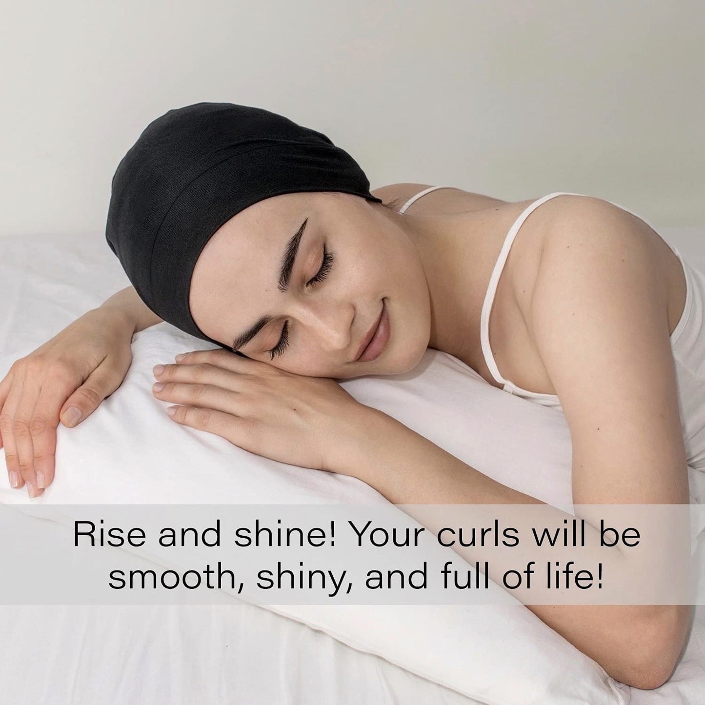 CAPLORD Silk Satin Bonnet Hair Cover Sleep Cap for Sleeping Beanie Hat Adjustable Stay On Headwear Lined Natural Nurse Cap for Women