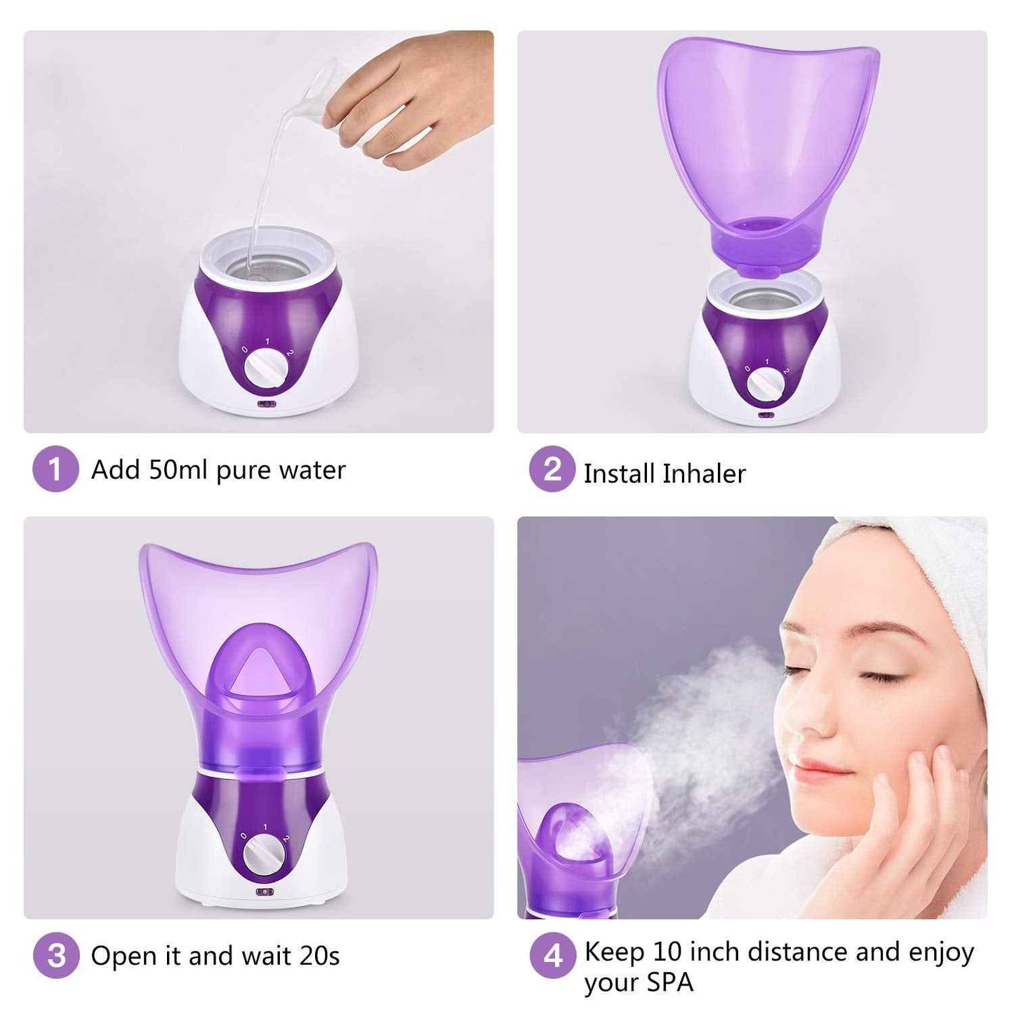 Facial Steamer for Face Nano Facial Mister Sprayer Set, Face Steamer for Facial Deep Cleaning, Portable Mini Face Steamer for Clogged Pore, Sinuses (Include Blackhead Remover Kit, Brush)