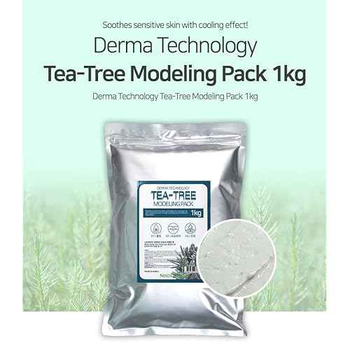 Modeling Mask with Tea Tree ? NEEDS NATURE Korean Rubber Mask for Face ? Cooling & Skin Balancing Spa Pack | 1000g Set with tool