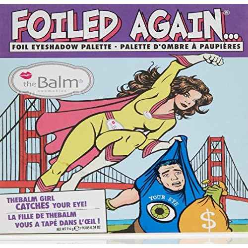 theBalm Foiled Again Eye Shadow Palette, Long-Lasting, Pigmented Matte, Supernatural Shine, Wet or Dry Formulas, Reflective Finishes, Multi-Color 0.34 oz